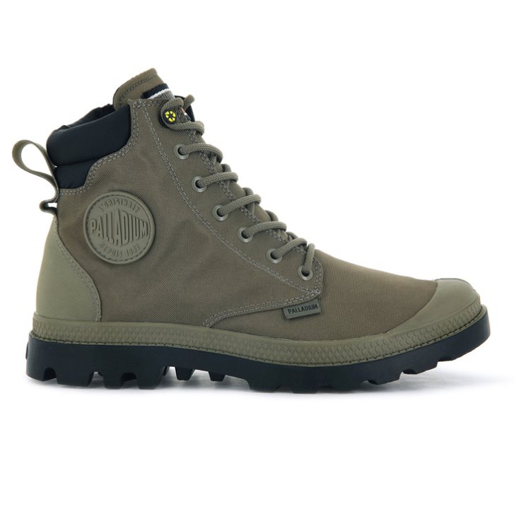 Bottes Palladium Pampa SC Recycle WP+N Femme Vert Olive | FR QEF468J